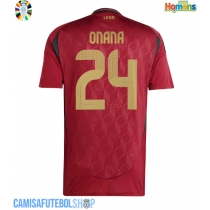 Camisa de time de futebol Bélgica Amadou Onana #24 Replicas 1º Equipamento Europeu 2024 Manga Curta